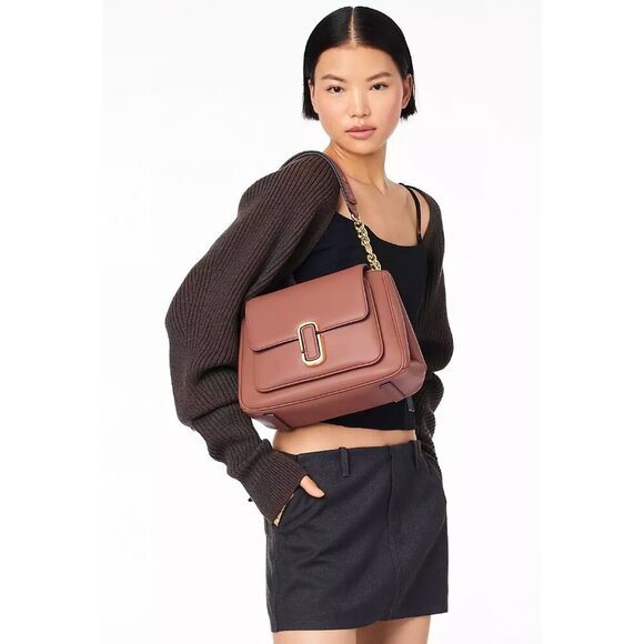 Marc Jacobs The J Marc Chain Mini Satchel Bag Brown - Picture 1 of 16